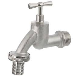 Messing Wasserhahn Auslaufhahn verchromt 3/4" x 1" (19mm T&uuml;lle)