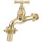 Brass ball valve spigot male thread x QuickConnector polished 1/2" x 3/4"(16mm hose tail)