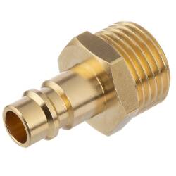 Brass quick release DN 7.2 plug nipple x external thread