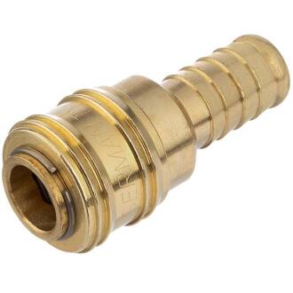 Brass quick release DN 7.2 coupling x hose nozzle