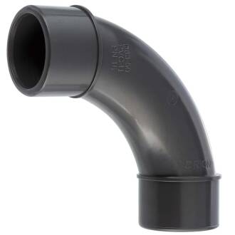 PVC-U Bogen 90° Spritzguss PN 16, 2fach Klebemuffe 63/50mm, Stück