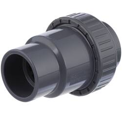 U-PVC solvent check valve with 1 nut