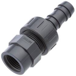 U-PVC female threaded union with hose tail 3/4" x 20mm