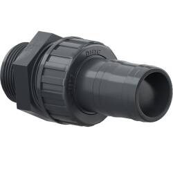 U-PVC male threaded union with hose nozzle 3/4" x 20mm