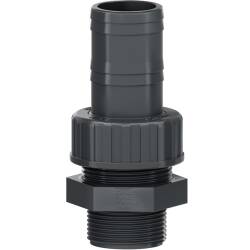 U-PVC male threaded union with hose nozzle 3/4" x 20mm