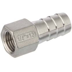 9 mm x 1/4 Edelstahl VA (AISI 316) Schlauchstutzen / Tülle mit Außengewinde. Maximaler Betriebsdruck PN 20 bar 9 mm x 1/4 Edelstahl VA (AISI 316) Schlauchstutzen / Tülle mit Außengewinde. Maximaler Betriebsdruck PN 20 bar