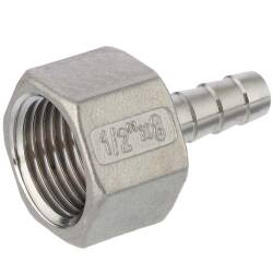 Edelstahl V4A Schlaucht&uuml;lle Innengewinde 1/2&quot; x 8mm