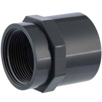 PVC-U Übergangsmuffe, Klebestutzen/-muffe x Innengewinde 63/50mm x 1 1/2"