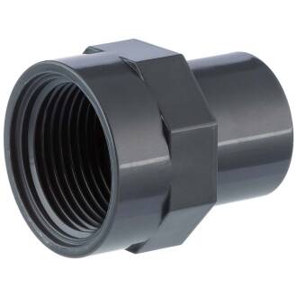 PVC-U Übergangsmuffe, Klebestutzen/-muffe x Innengewinde 25/20mm x 3/4"