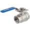 V4A ball valve 2-piece incl. mounting plate ISO 5211 2-fold internal thread