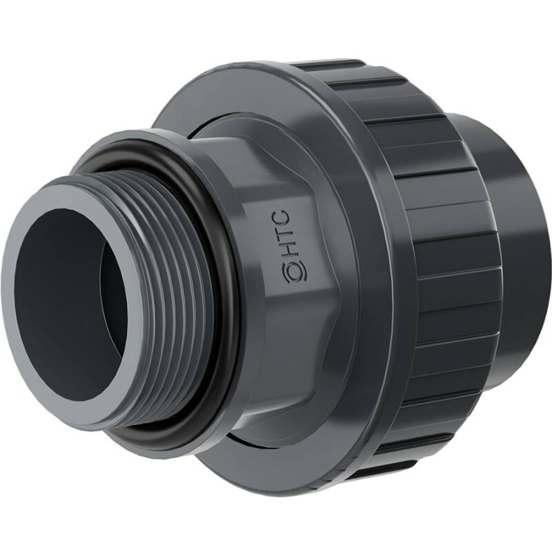 Edelstahl Verschraubung 1 (33,25 mm) mit Dichtung, 2x Außengewinde Edelstahl Verschraubung 1 (33,25 mm) mit Dichtung, 2x Außengewinde