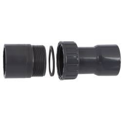 PVC-U 3/3 Verschraubung, flachdichtend 2fach Klebemuffe