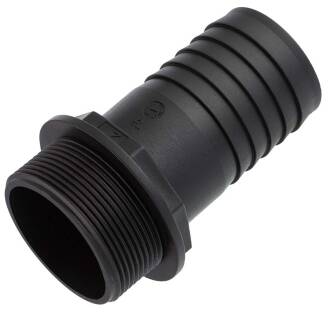 PP hose nozzle, male thread x nozzle, tank direct  2" x 50mm