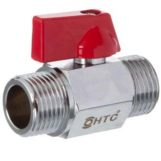 2 Stück 1/8 Zoll Messing Mini Kugelhahn NPT verchromt Absperrventil NPT weiblich x NPT weiblich