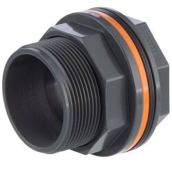 U-PVC solvent tank connector socket x socket/male thread