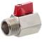 Mini valvola a sfera filetto femmina x filetto maschio, acciaio inox AISI 316