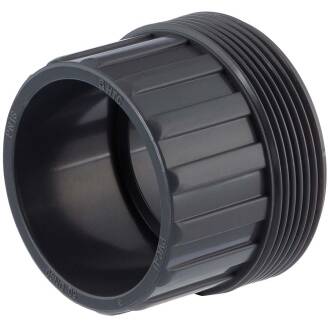 PVC-U union, base part, adhesive socket HTC 75mm (3 1/2")