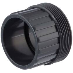 PVC-U union, base part, adhesive socket HTC 75mm (3 1/2")