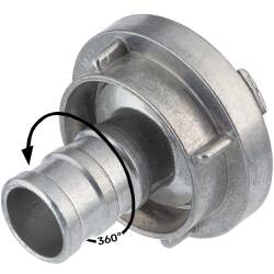 Storz Kupplung Aluminium mit Schlaucht&uuml;lle 52 C x T&uuml;lle 50mm