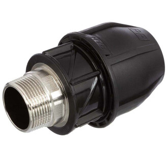 Adattatore raccordo a compressione x filetto maschio in ottone