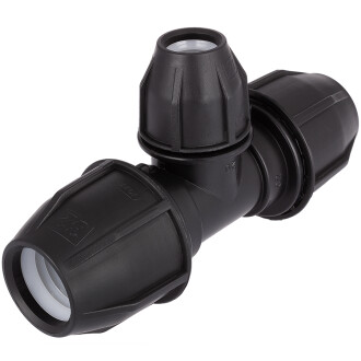 Reducing tee 90° compression fitting