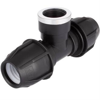 Tee 90° compression fitting x female thread, 7,50