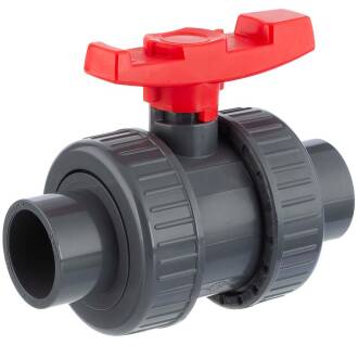PVC-U ball valve PTFE 2-fold male socket