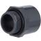 PVC-U Übergangsnippel Klebemuffe/-stutzen x Aussengewinde mit O-Ring 50/63mm x 1 1/4"