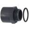 PVC-U Übergangsnippel Klebemuffe/-stutzen x Aussengewinde mit O-Ring 50/63mm x 1 1/4"