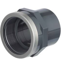 PVC-U Reinforced Transition Socket, Female /Male Socket x Female Thread