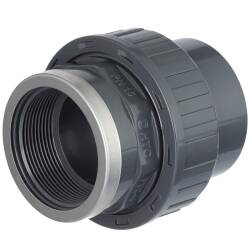 PVC-U Union, Female Socket x Reinforced Female Thread 40mm x 1 1/4"