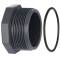 PVC-U end cap threaded plug external thread with O-ring 2 1/2"