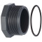 PVC-U Endkappe Gewindestopfen Aussengewinde mit O-Ring 2 1/2"