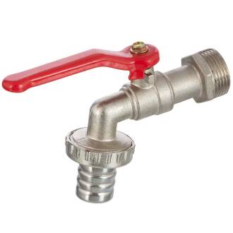 Auslaufhahn Wasserhahn BUDGET Aussengewinde x Tülle 1/2" x 3/4" (15mm Tülle)