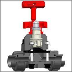 HTC&copy; PVC-U Membranschieber EPDM 2fach Klebemuffe