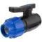 PP ball valve compression fitting x male thread with brass ball