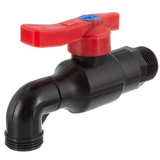 Rubinetto in PP con filetto maschio e QuickConnector