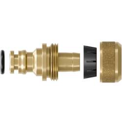 Brass Quick-Click coupling with hose tail