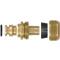 Brass Quick-Click coupling with hose tail
