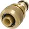 Brass Quick-Click coupling with hose tail Hose mender 1/2’ with nipple, brass