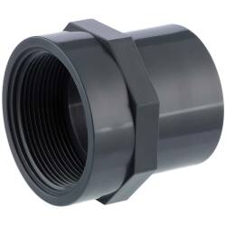 PVC-U &Uuml;bergangsmuffe, Klebestutzen/-muffe x Innengewinde 12/16mm x 1/4&quot;