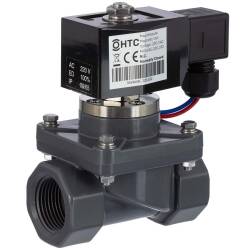 HTC PVC-U Magnetventil 220V AC, 2fach Innengewinde