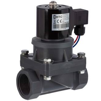 HTC PVC-U Magnetventil 24V DC, 2fach Innengewinde