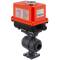U-PVC 2 way ball valve PTFE with electrical actuator - solvent socket