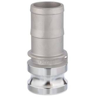 A4 ss CAMLOCK type E male with hose tail