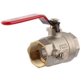 Brass female threaded ball valve with emptying and steel handle