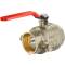 Brass female threaded ball valve with emptying and steel handle