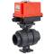 Valvola a sfera a 2 vie in PVC-U PTFE con attuatore elettrico - manicotto