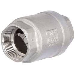 V4A R&uuml;ckschlagventil 2-teilig, vertikale Bauform 2fach Innengewinde