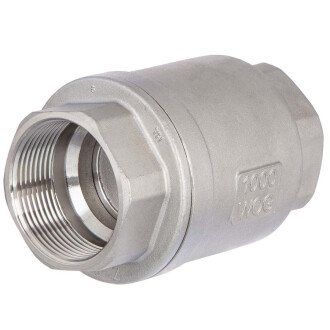 V4A Rückschlagventil 2-teilig, vertikale Bauform 2fach Innengewinde 1 1/4"